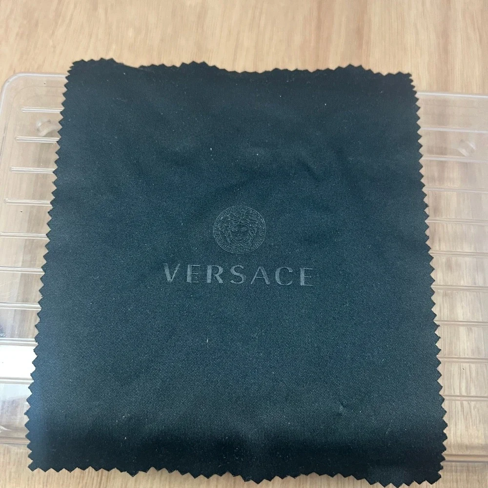 Versace Sunglasses Men 59mm Black Fair Polarized Greca Key Mod 4296 GB1/81